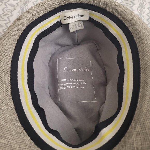 Calvin Klein gray trilby fedora hat S\M - Picture 4 of 5